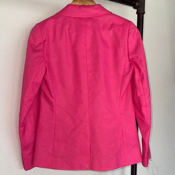 J. Crew : Parke Blazer in Bright Pink Stretch Linen Blend - Size 0 - Picture 9 of 15